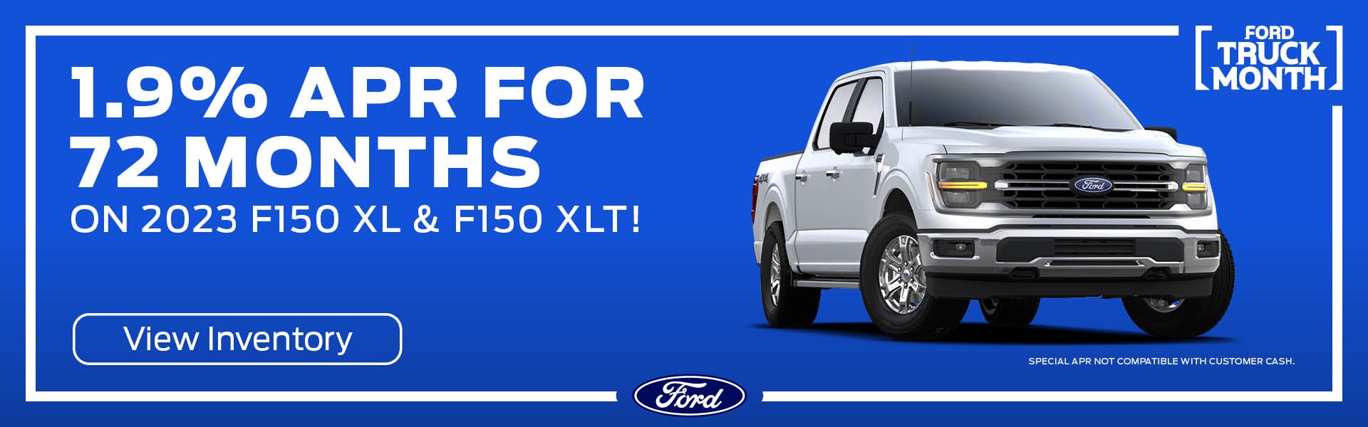 1.9% APR for 72 Months 2023 F-150
